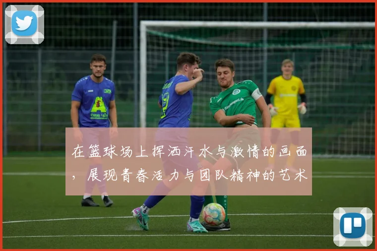 在篮球场上挥洒汗水与激情的画面，展现青春活力与团队精神的艺术之旅